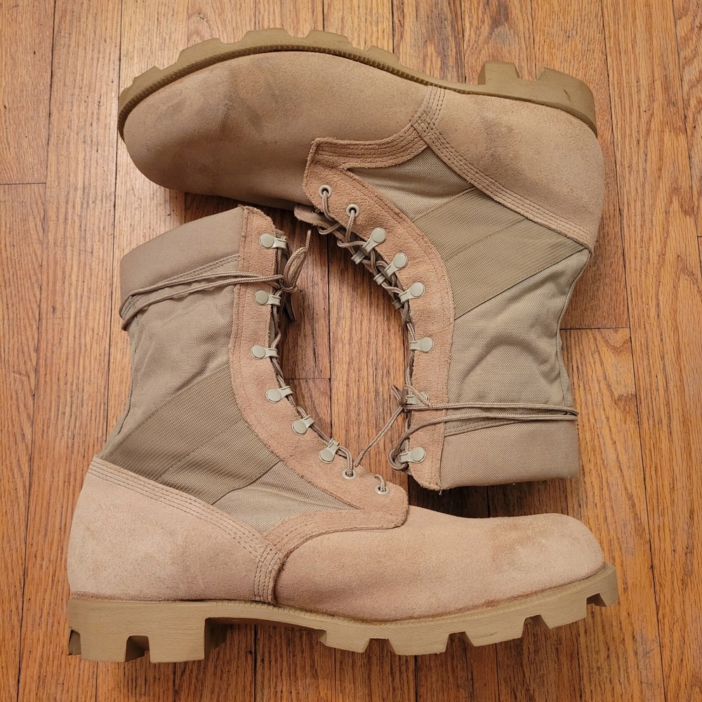 US Military 14 XW Combat Boots Tan Suede Tactical Hot Weather Desert Gorpcore